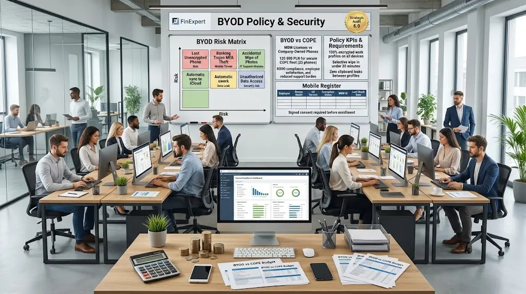 Rysunek 4. Architektura rejestru urządzeń mobilnych i macierz oceny ryzyka BYOD.