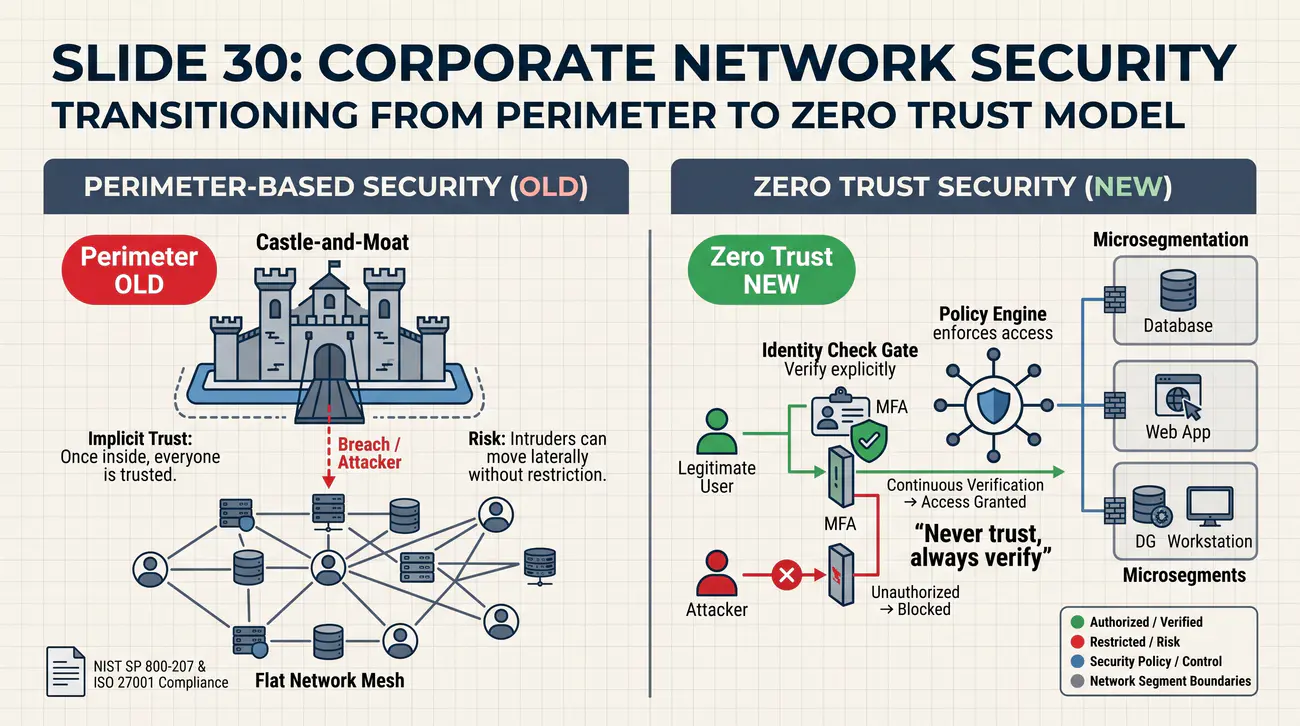 Bezpieczeństwo sieci korporacyjnej i model Zero Trust