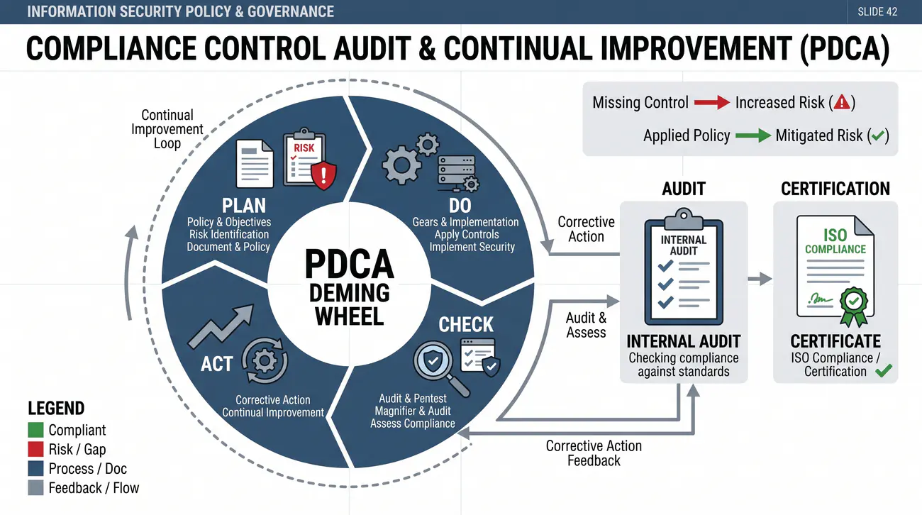 Kontrola zgodności, audyt i ciągłe doskonalenie (PDCA)